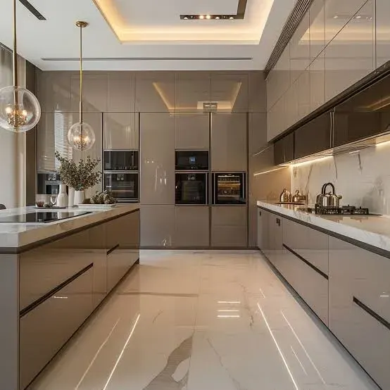 Gloss champagne kitchen